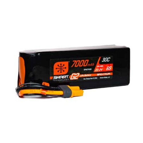 Spektrum 7000mAh 6S 22.2V Smart G2 LiPo 30C; IC5 Battery
