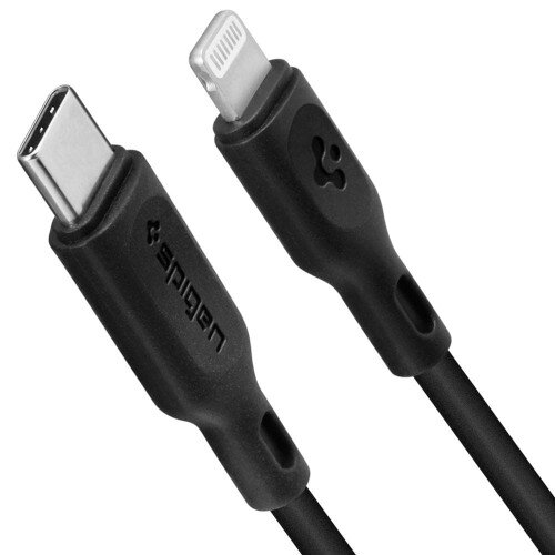 Spigen DuraSync USB-C to Lightning Cable - Black