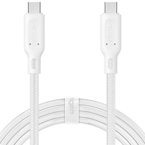 Spigen DuraSync USB-C to USB-C 2.0 Cable - White