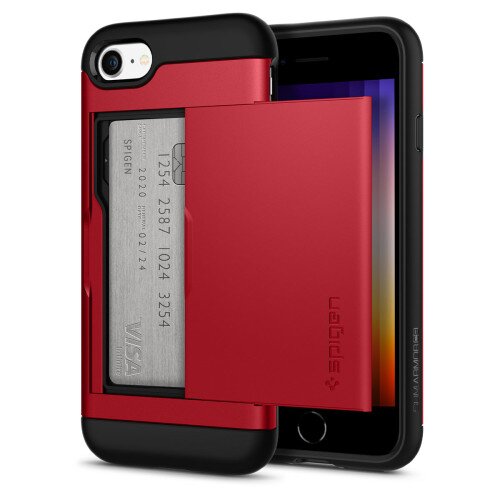 Spigen iPhone SE (2022 / 2020) Case Slim Armor CS - Red
