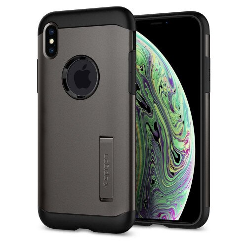 Spigen iPhone XS Case Slim Armor - Gunmetal