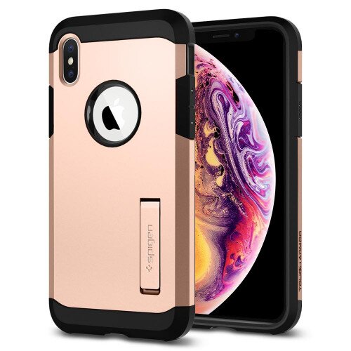 Spigen iPhone XS Case Tough Armor - Blush Gold