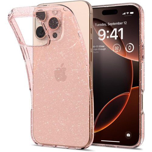 Spigen Liquid Crystal Glitter Case for iPhone 16 Pro - Rose Quartz