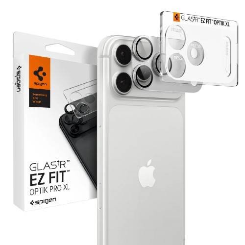 Spigen Optik Pro XL EZ Fit Lens Protector for iPhone 18 Pro Max - Silver