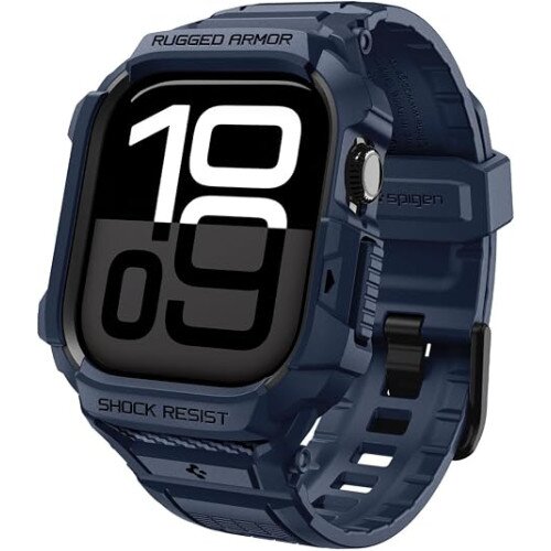 Spigen Rugged Armor Pro 2 Case + Band for Apple Watch 10/11 (46mm) - Navy Blue
