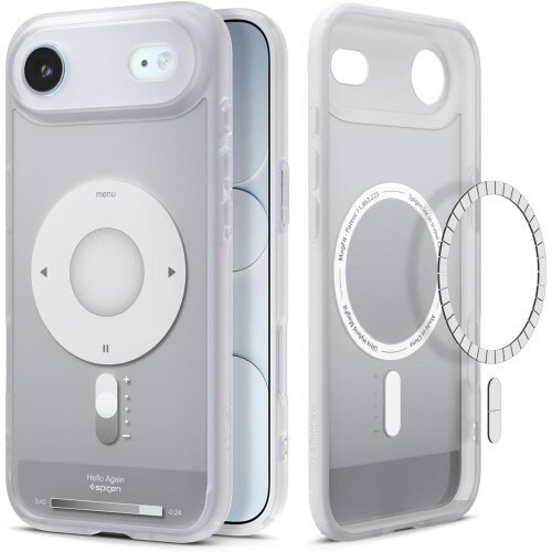 Spigen Ultra Hybrid Classic (Mag Fit) Case with Camera Control for iPhone Air - Classic Silver