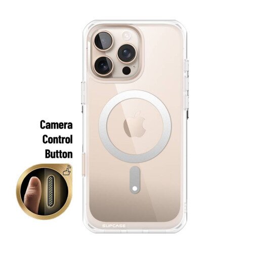 SUPCASE 6.9 inch Unicorn Beetle MAG Slim Clear MagSafe Camera Control Button Case for iPhone 16 Pro Max - Clear