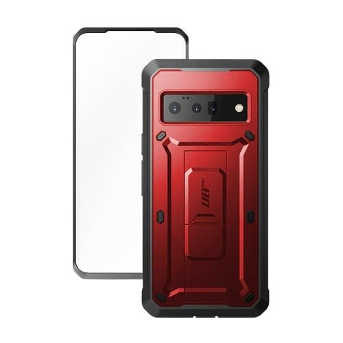 SUPCASE Google Pixel 6 Pro Unicorn Beetle PRO Rugged Holster Case - Metallic Red