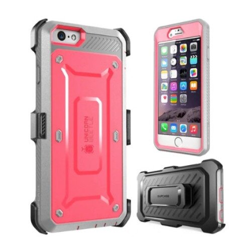 SUPCASE iPhone 6 / 6S Unicorn Beetle Pro Full Body Rugged Holster Case with Screen Protector - Pink