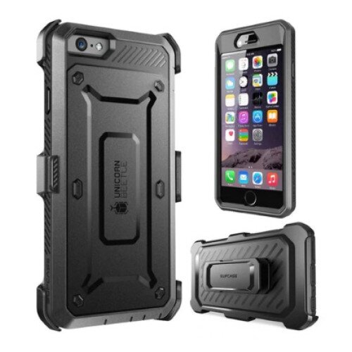 SUPCASE iPhone 6 Plus / 6S Plus Unicorn Beetle Pro Full Body Rugged Holster Case with Screen Protector - Black