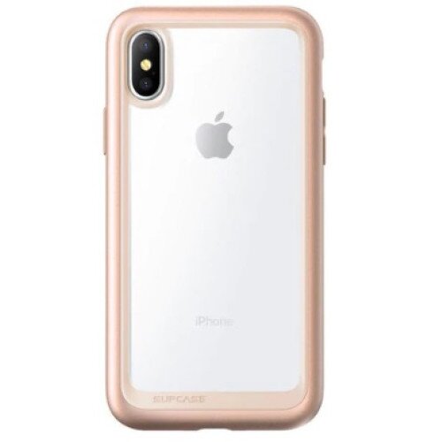 SUPCASE iPhone X / XS Unicorn Beetle Style Slim Clear Case - Blush Gold