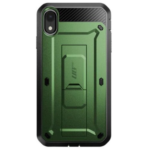 SUPCASE iPhone XR Unicorn Beetle Pro Full-Body Holster Case - Dark Green