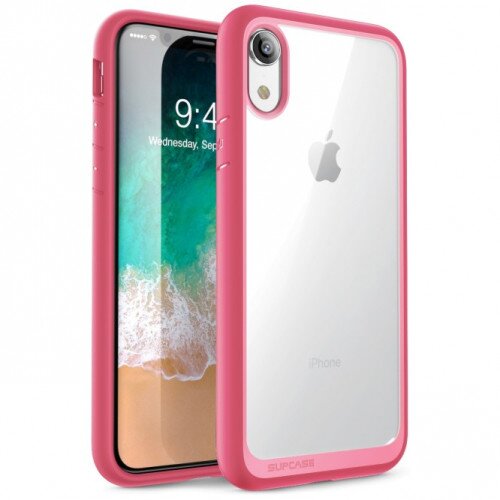 SUPCASE iPhone XR Unicorn Beetle Style Slim Clear Case - Pink