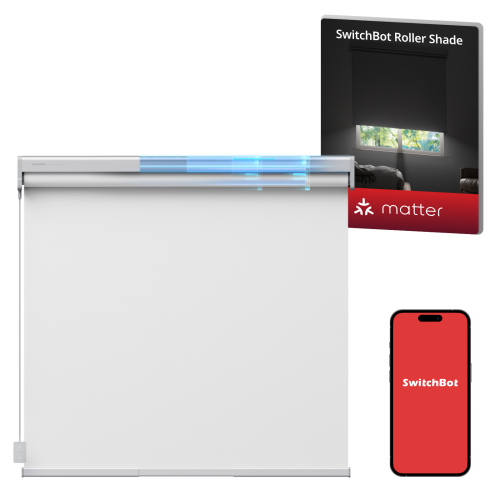 SwitchBot Adjustable Smart Roller Shades - M: 31.5" - 43.3" - 4-Pack - White