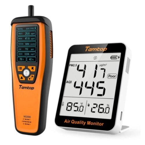 Temtop M2000 2nd CO2 Monitor Portable Air Quality Monitor with S1 Indoor Air Quality Monitor