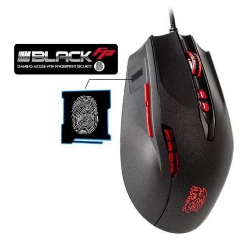Thermaltake Black FP Gaming Mouse with Fingerprint Security