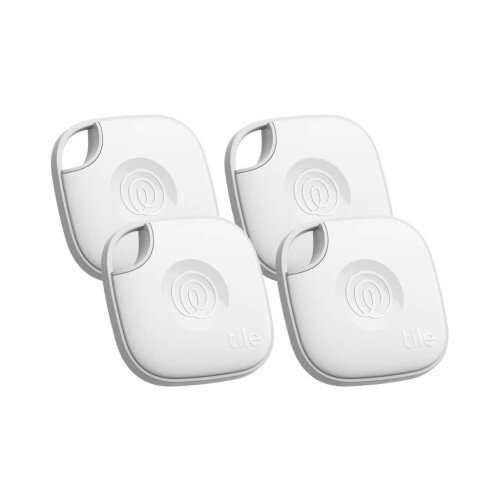Tile Mate Bluetooth Tracker (2024) - White - 4-Pack