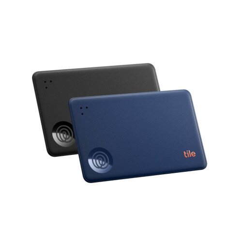 Tile Slim Wallet Bluetooth Tracker (2024) - Navy Blaze / Black - 2-Pack