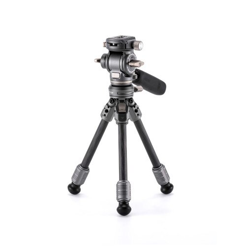 Tilta VT03 Tabletop Video Fluid Head with 1-Stage Carbon Fiber Tripod Legs - Space Gray