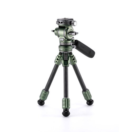 Tilta VT03 Tabletop Video Fluid Head with 1-Stage Carbon Fiber Tripod Legs - Forest Green
