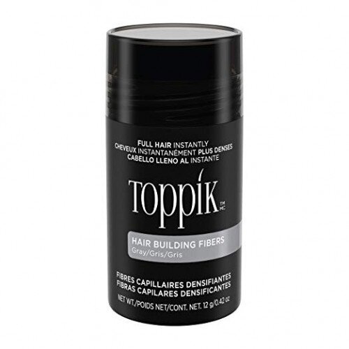 Toppik Hair Building Fibers Makes Fine Hair Look Completely Thick & Full - Regular - Gray