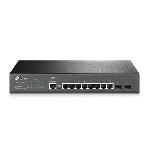 TP-Link JetStream 8-Port Gigabit L2 Managed Switch with 2 SFP Slots - T2500G-10TS