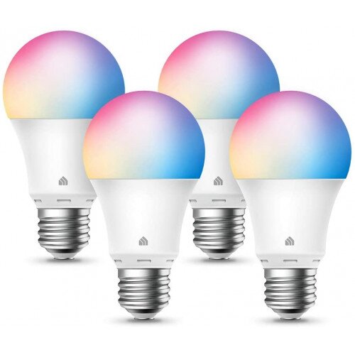 TP-Link Kasa Smart WiFi Light Bulb, Multicolor - 4-Pack