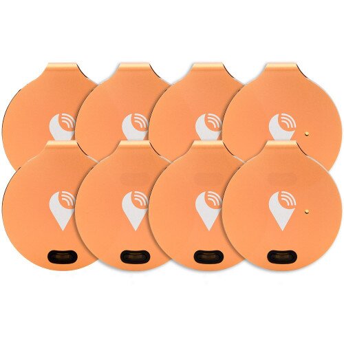 TrackR Bravo Generation 3 Bluetooth Tracking Device, Item Tracker, Phone Finder - 8 Device Pack - Rose Gold