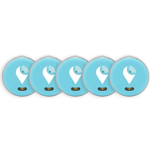TrackR Pixel - Aqua Blue - 5-Pack