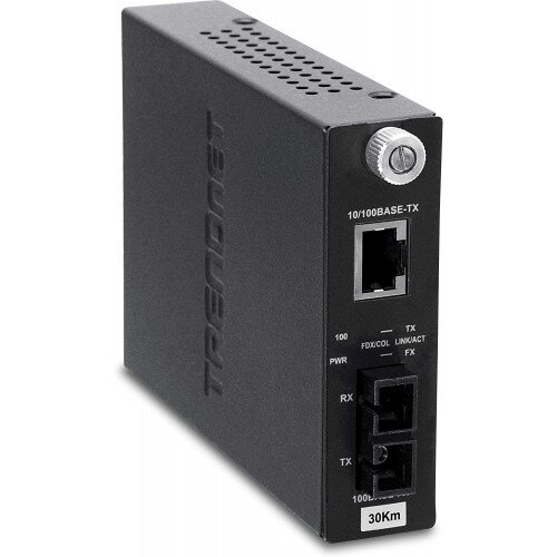 TRENDnet 100Base-TX to 100Base-FX Single Mode SC Fiber Converter (30KM, 18.6Miles)