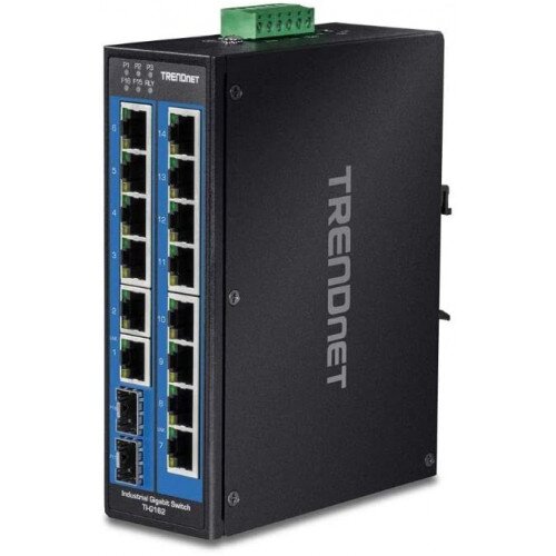 TRENDnet 16-Port Industrial Gigabit DIN-Rail Switch