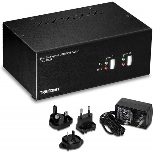 TRENDnet 2-Port Dual Monitor DisplayPort KVM Switch