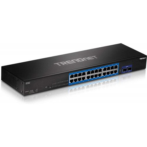 TRENDnet 24-Port Gigabit Switch with 2 x 10G SFP+ Slots