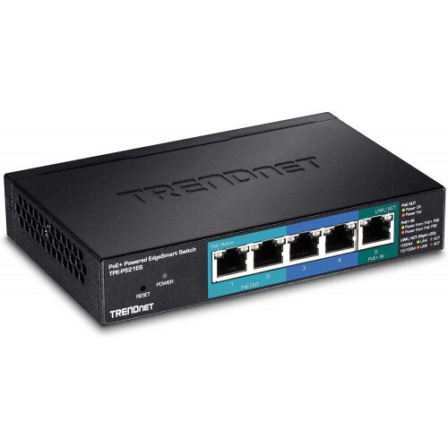 TRENDnet 5-Port Gigabit PoE+ Powered EdgeSmart Switch with PoE Pass-Through