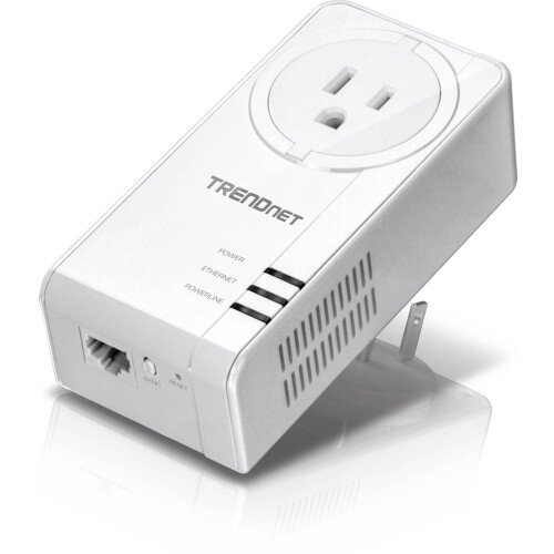 TRENDnet Powerline 1300 AV2 Adapter with Built-in Outlet