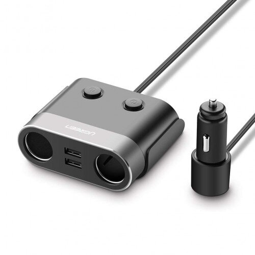 Ugreen 120W Dual Cigarette Lighter USB Car Charger