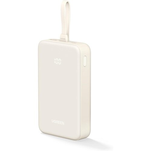 Ugreen 20000mAh 22.5W Power Bank Portable Battery with Built-in USB C Cable