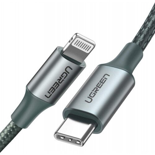 Ugreen USB C to Lightning Fast Charging Cable - Midnight Green - 1M