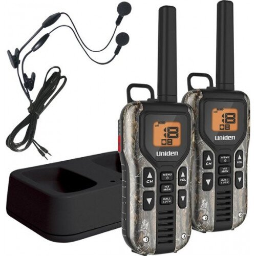 Uniden Camo Two-Way Radio w/Charger & Headsets