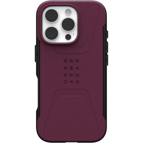 Urban Armor Gear Civilian Case with Magsafe for iPhone 16 Pro - Bordeaux