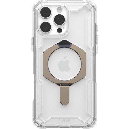 Urban Armor Gear Plasma XTE Case with Magsafe for iPhone 16 Pro Max - Clear/Titanium