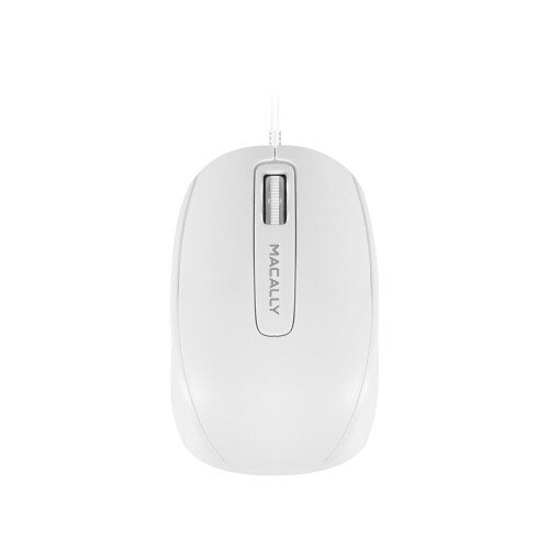 Macally 3 Button Optical USB Wired Mouse for Mac and PC
