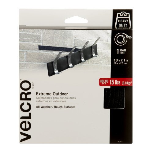 VELCRO Brand Extreme Outdoor fastener - 10ft x 1in - Tape - Black