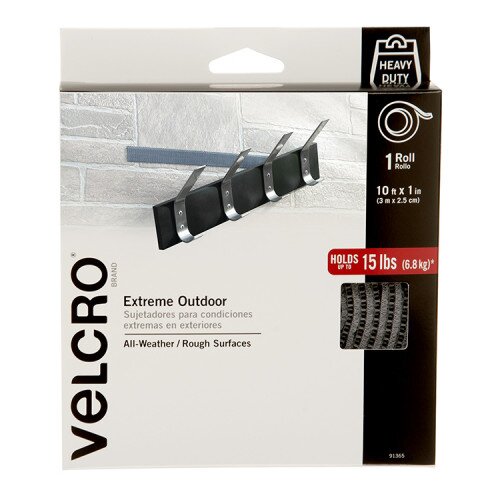 VELCRO Brand Extreme Outdoor fastener - 10ft x 1in - Tape - Titanium