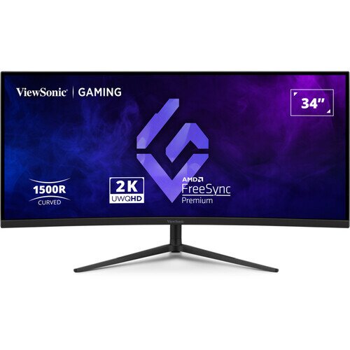ViewSonic VX3418C-2K 34" 21:9 Curved 1440p 1ms 180Hz Gaming Monitor
