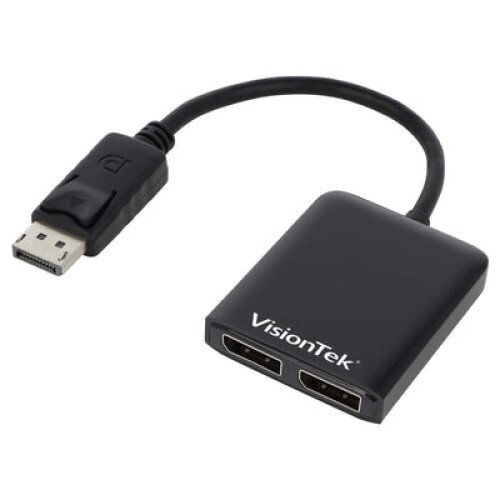 VisionTek DisplayPort to 2x DisplayPort MST Hub (M/F)