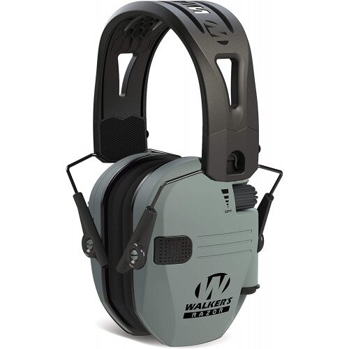 Walkers Game Ear Razor Tacti Grip Series Electronic Earmuffs - Battleship Gray