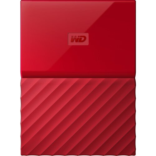 WD My Passport Portable External Hard Drive - Red - 1TB