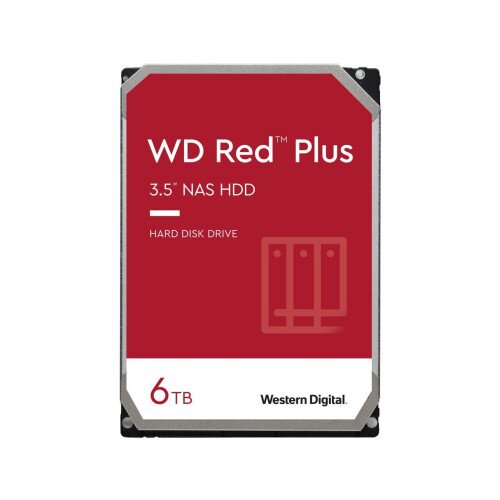 WD Red Plus 3.5" NAS Internal Hard Drive - 128MB - 6TB - 5640RPM