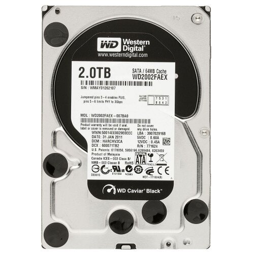 WD Black Desktop Internal Hard Drive - 2TB - 7200 RPM